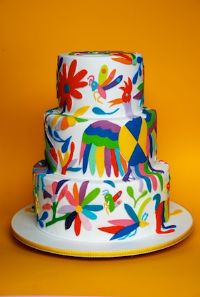 Para decorar este pastel inspirado en los tenangos hidalguenses tardaron 16 horas. // Foto: Moxy.