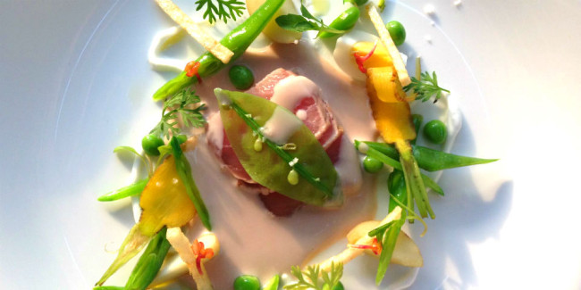 Te recomendamos la ensalada rusa de brotes de la huerta y atún con infusión de mayonesa y verduras baby. Foto: Animal Gourmet