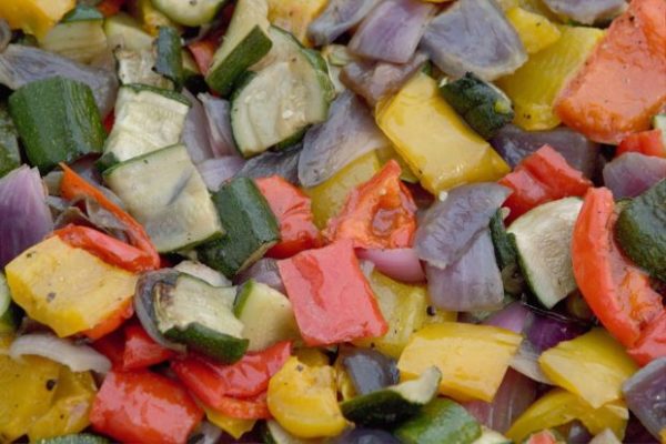 Verduras marinadas y asadas