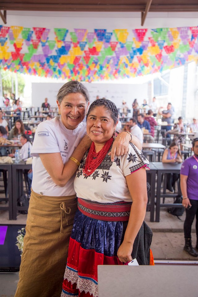 MEB 2019, gastronomía mexicana y cocina michoacana. Mónica Patiño con Alicia Mateo