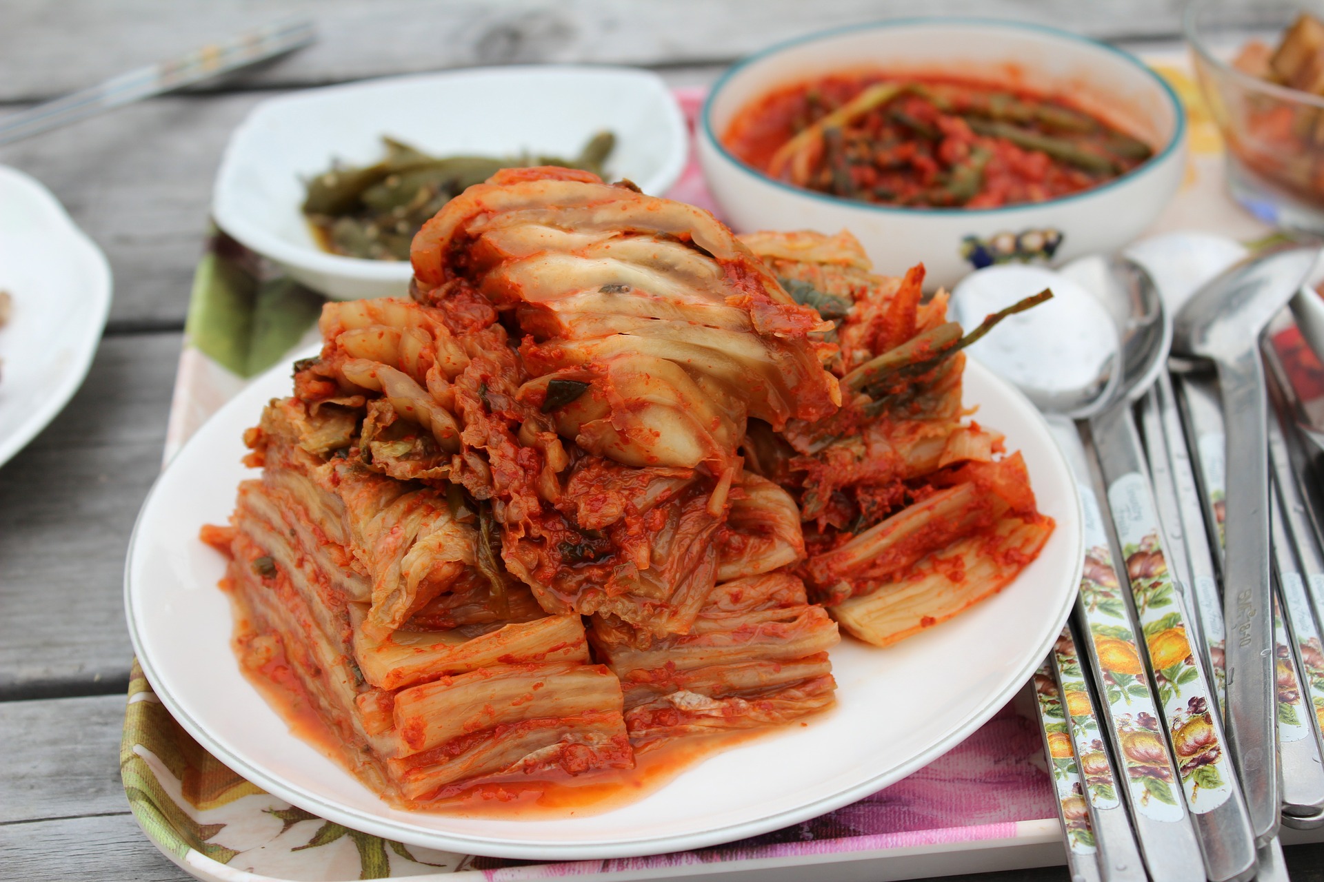 Kimchi en la comida coreana