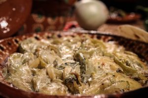 rajas con crema y elote