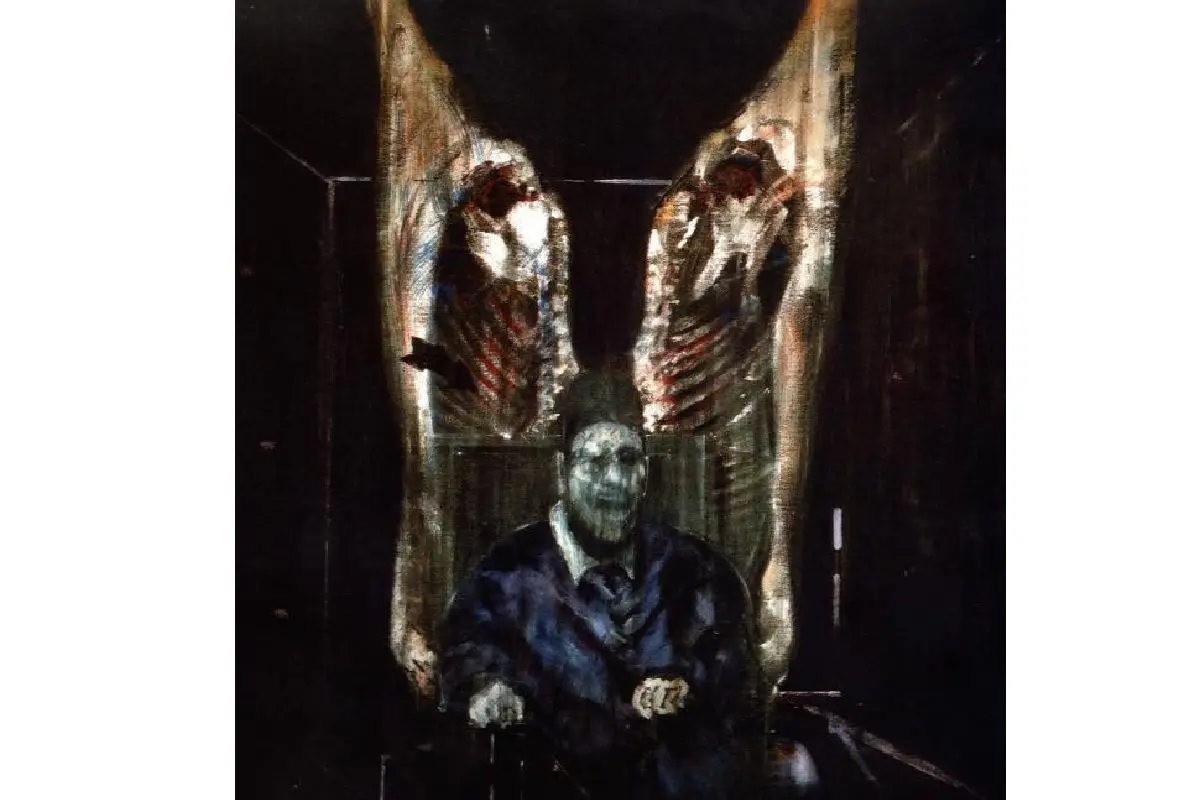 Pinturas de comidas más famosas: Figura con carne es una obra de arte de 1954 de Francis Bacon, un artista nacido en Irlanda