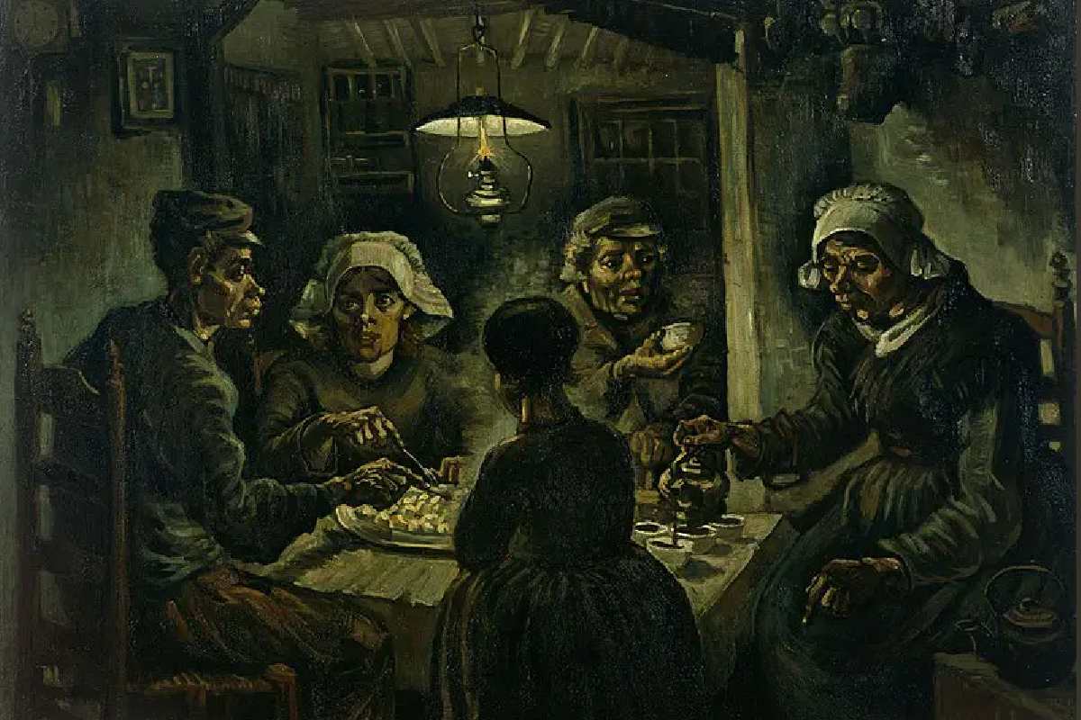 Los comedores de patatas es una pintura al óleo de Vincent van Gogh