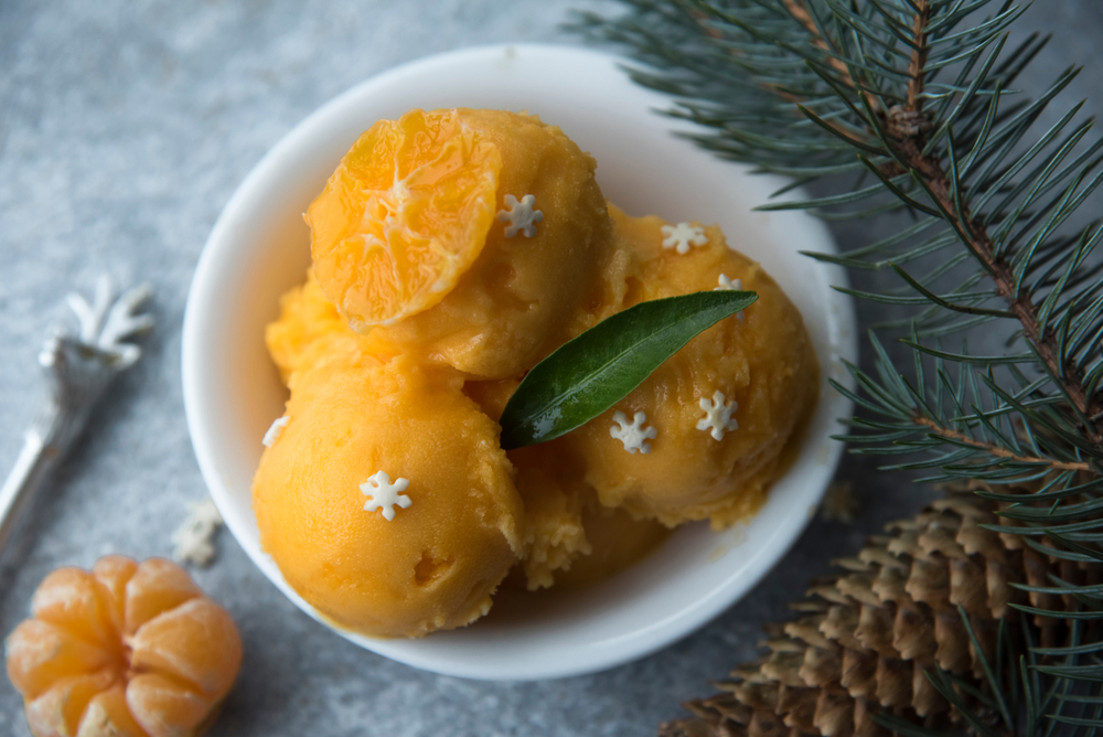 Cómo hacer helado de mandarina