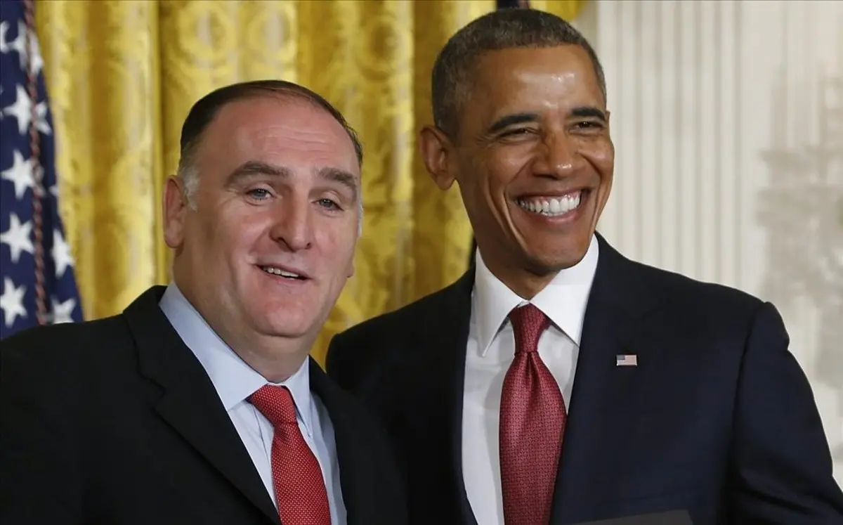 Obama con el chef Jose Andres