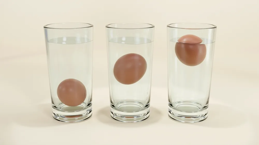 Una de las pruebas más eficientes para saber si un huevo está fresco o pasado es ponerlo en un vaso con agua.