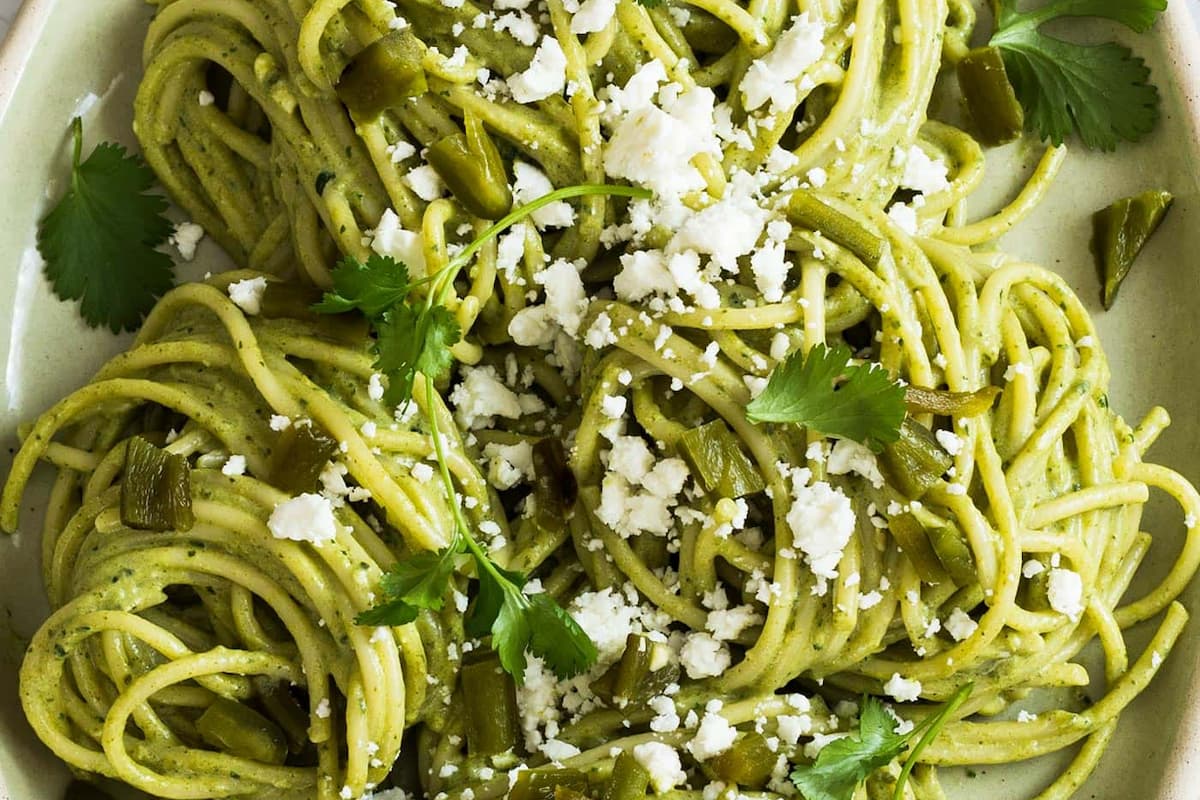 Cómo hacer espagueti verde
