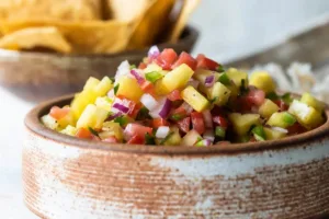 cómo preparar una salsa fresca de piña