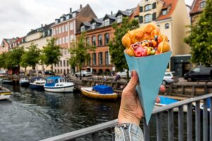 Waffles con helado un antojo en Copenhague