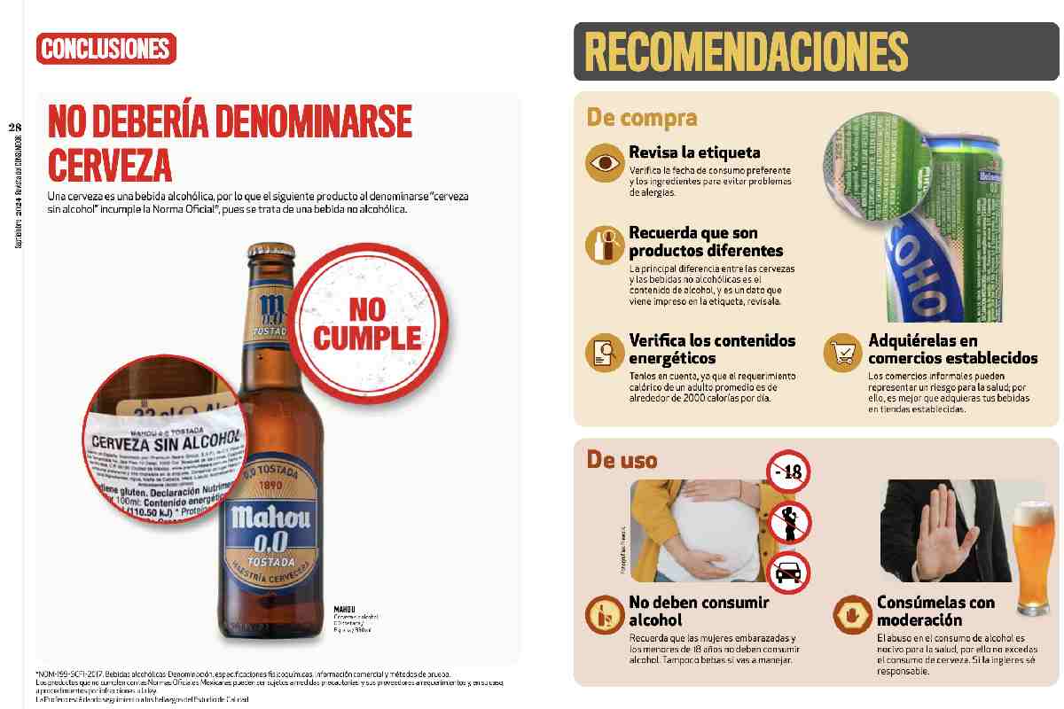  La cerveza sin alcohol no existe en México, es más, ni siquiera debería denominarse como cerveza.