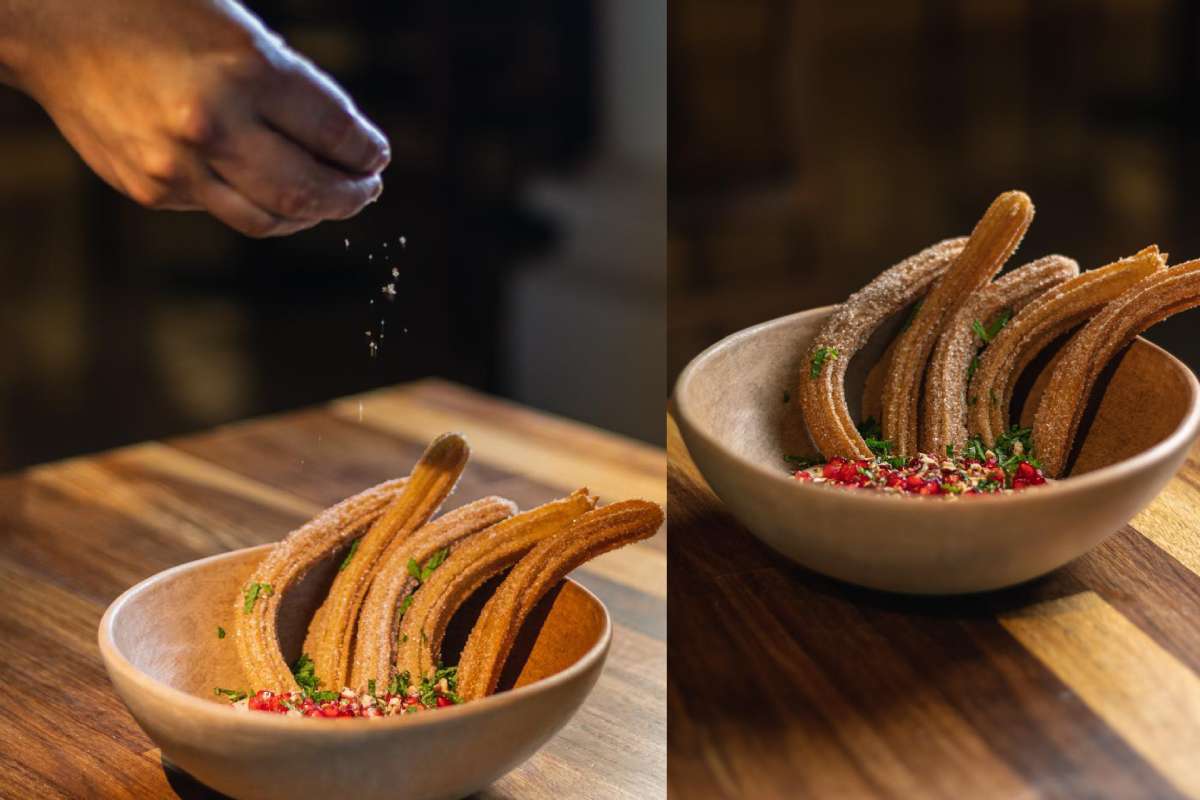 Churros en Nogada del chef Jorge Gordillo. 