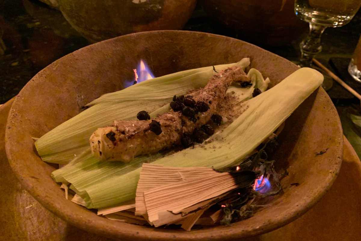 Platillo servido en Tarumba, Chiapas.