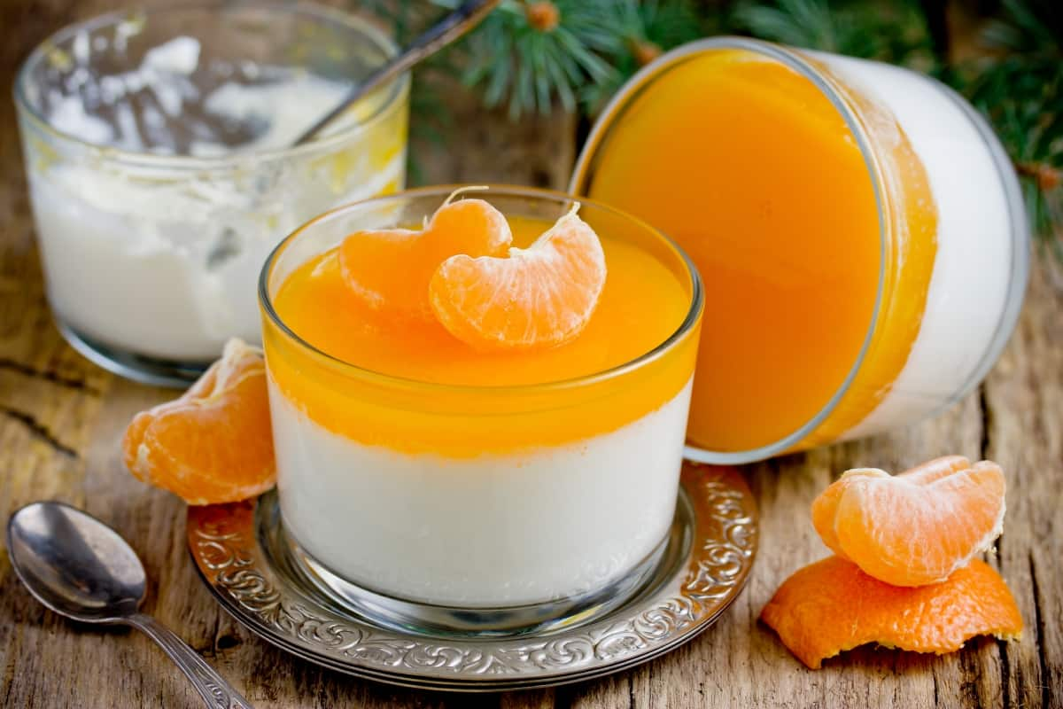 Postres con mandarina.