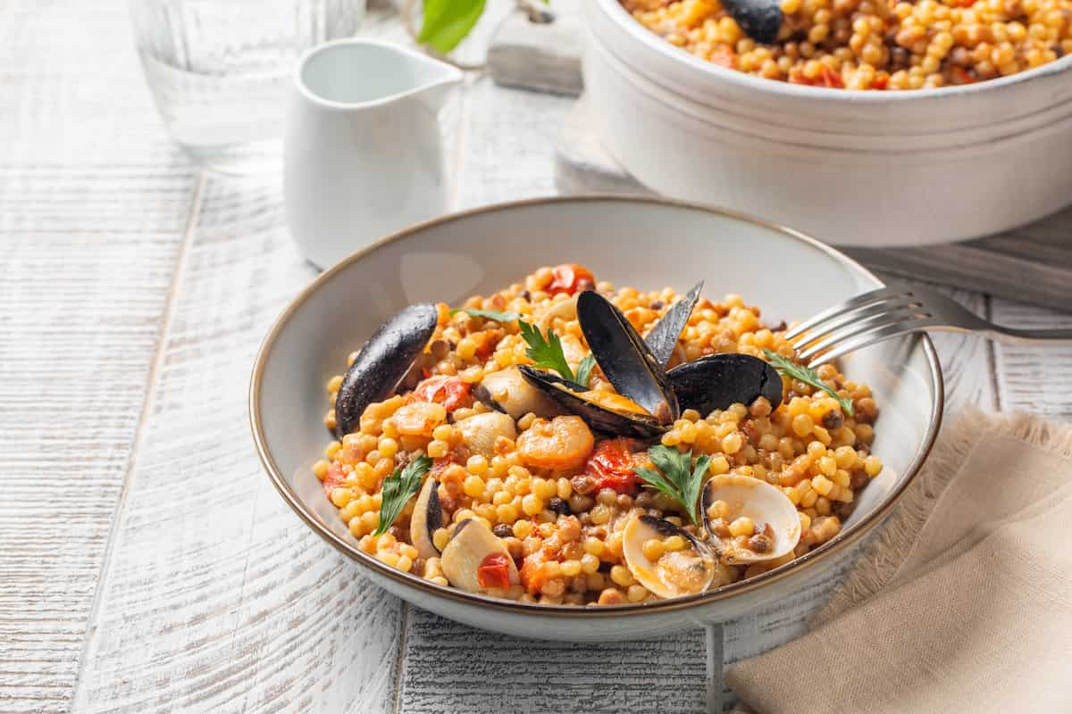 Fregola ai Frutti di Mare de las mejores pastas de Italia