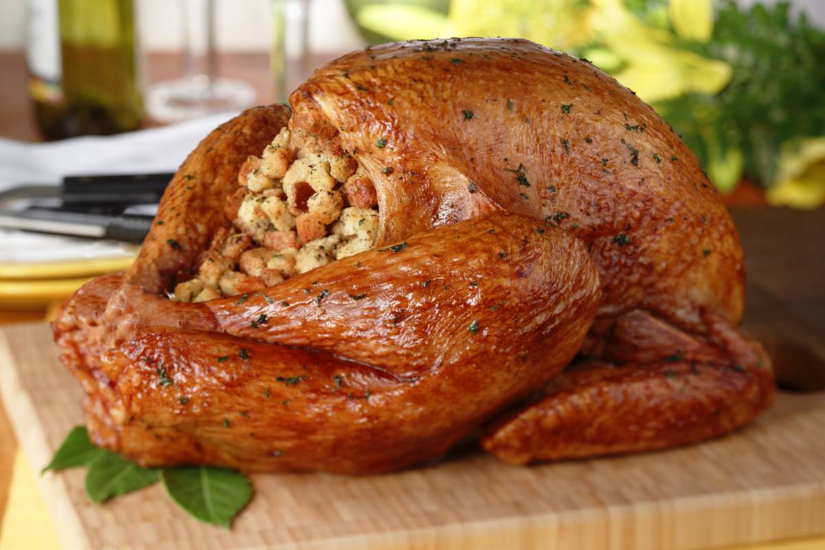 Receta de relleno de pavo navideño.