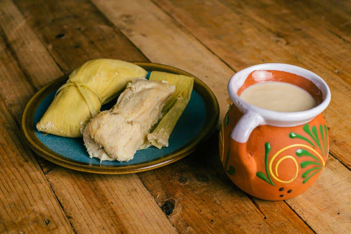 Receta de atole de mazapán.