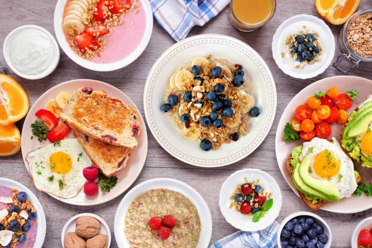 Receta de un desayuno saludable.